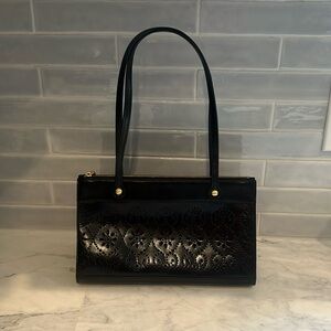 Black Leather Hobo Handbag